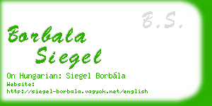 borbala siegel business card